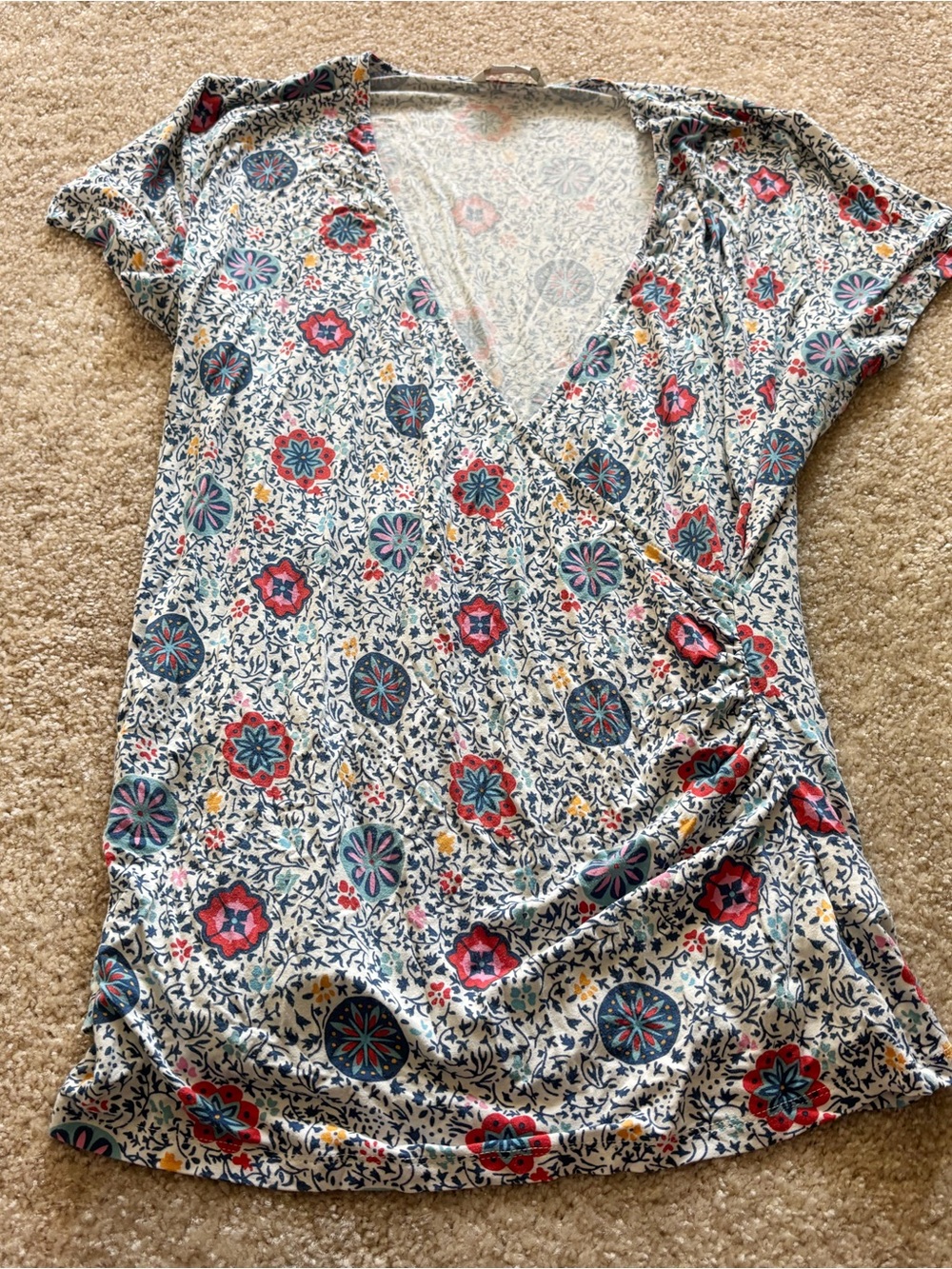 Boden Jersey Wrap Top